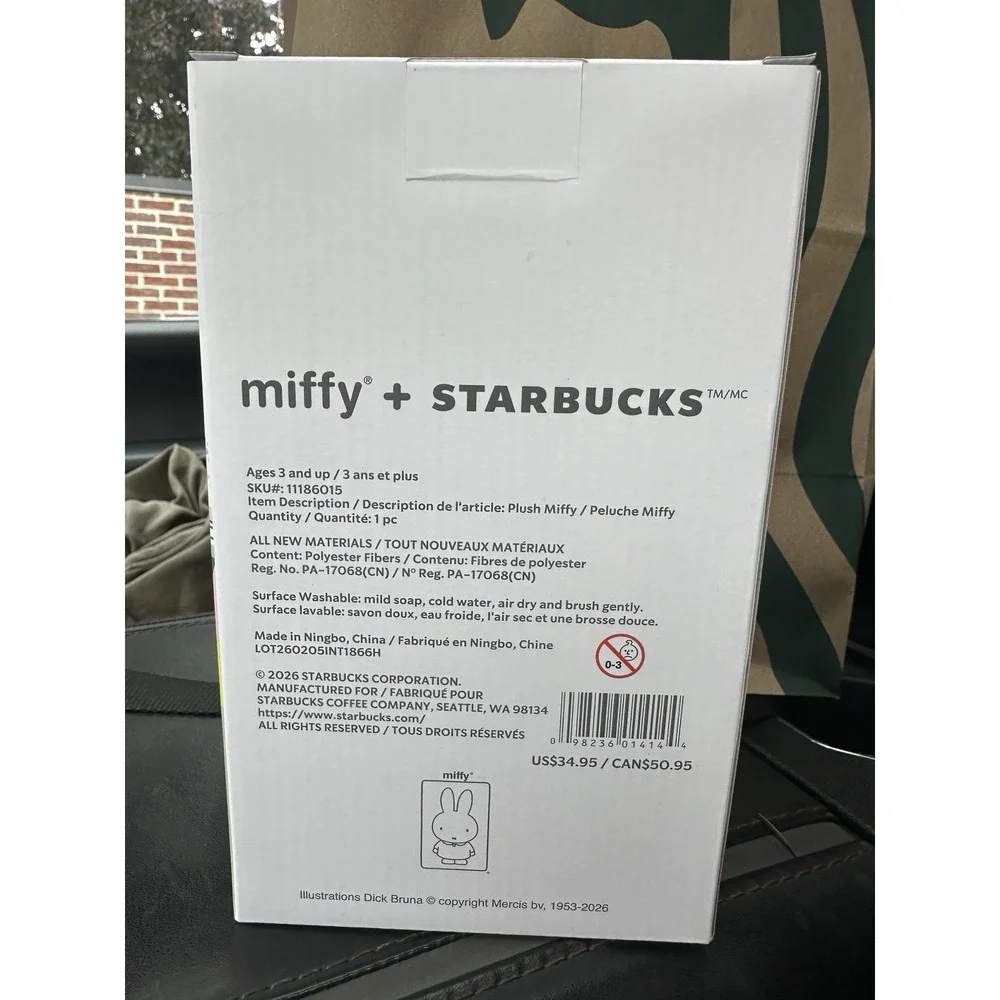 Starbucks Miffy Plush Stuffed Bunny Animal‎ 2026 USA IN HAND NEW in Box
